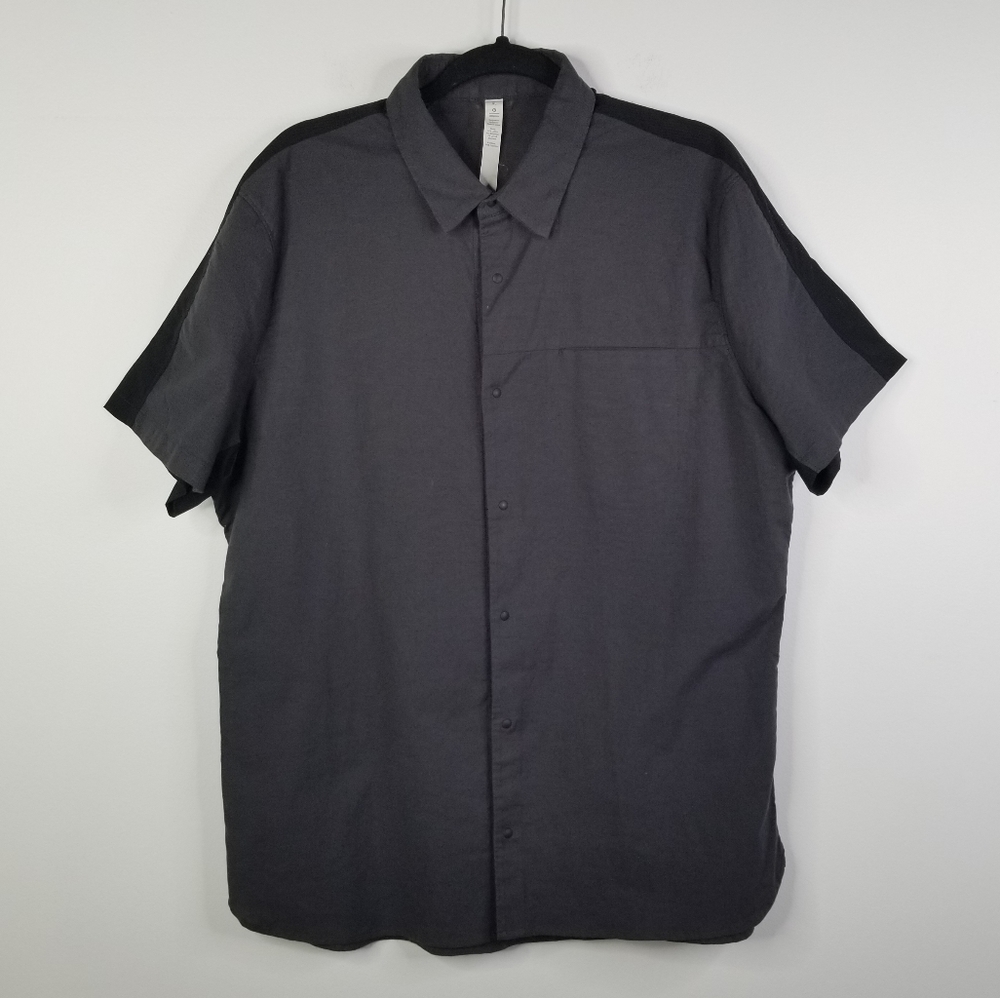 Lululemon Snap To It Camp Shirt XL Gray
